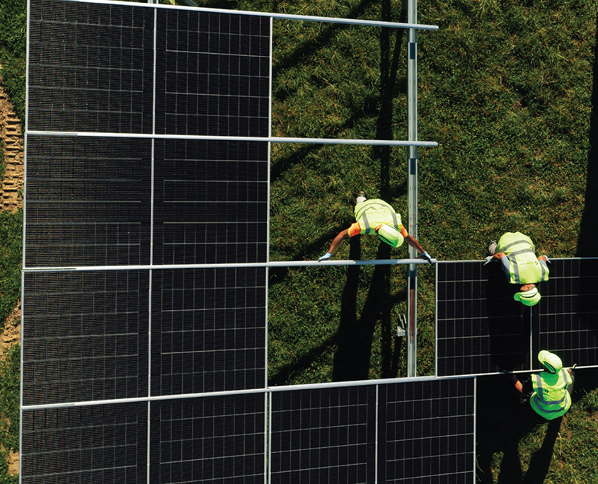 Installation von Photovoltaikmodulen